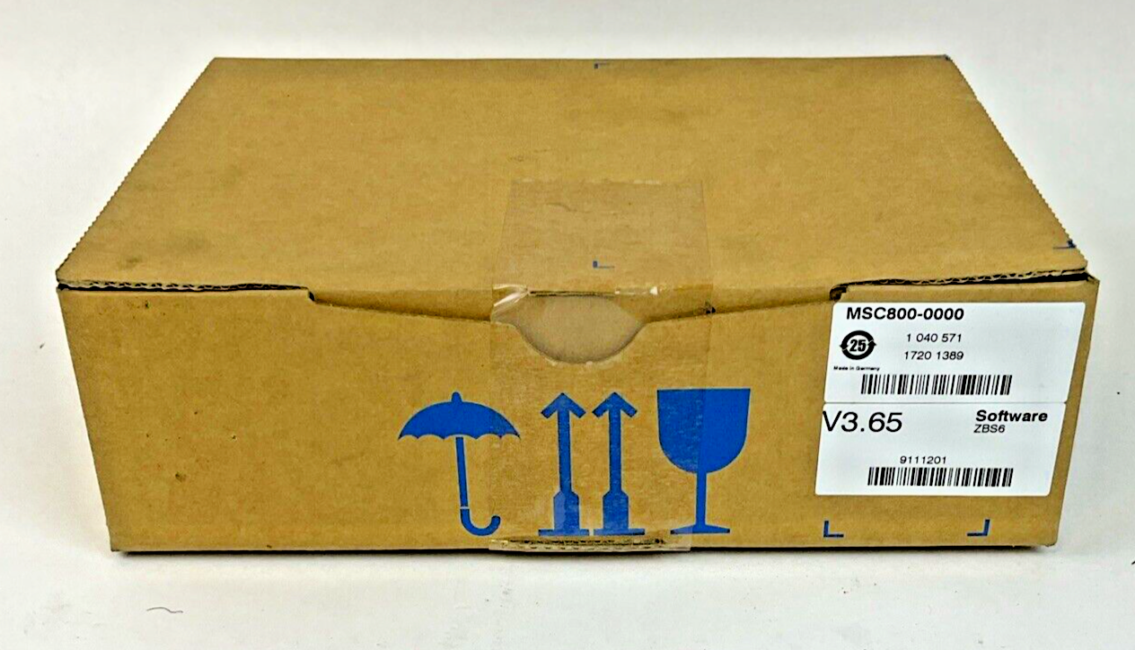 SICK MSC800-0000 MODULAR SYSTEM CONTROLLER V3.65 SOFTWARE ZBS60