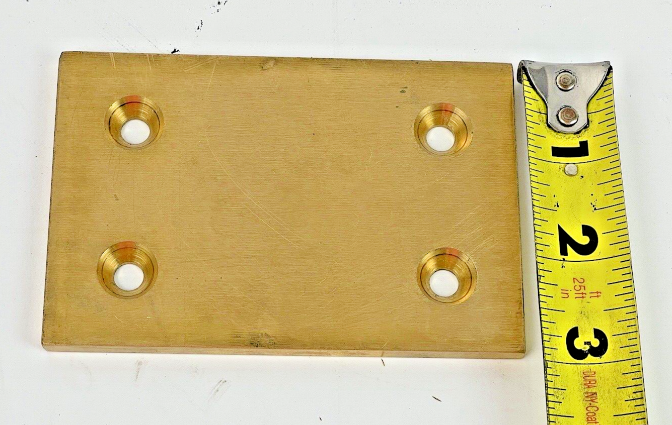 GROUND BEARING BRONZE RECTANGULAR BAR *LOT OF 4* - 1/4" Thick x 3" W x 4-1/2" L1