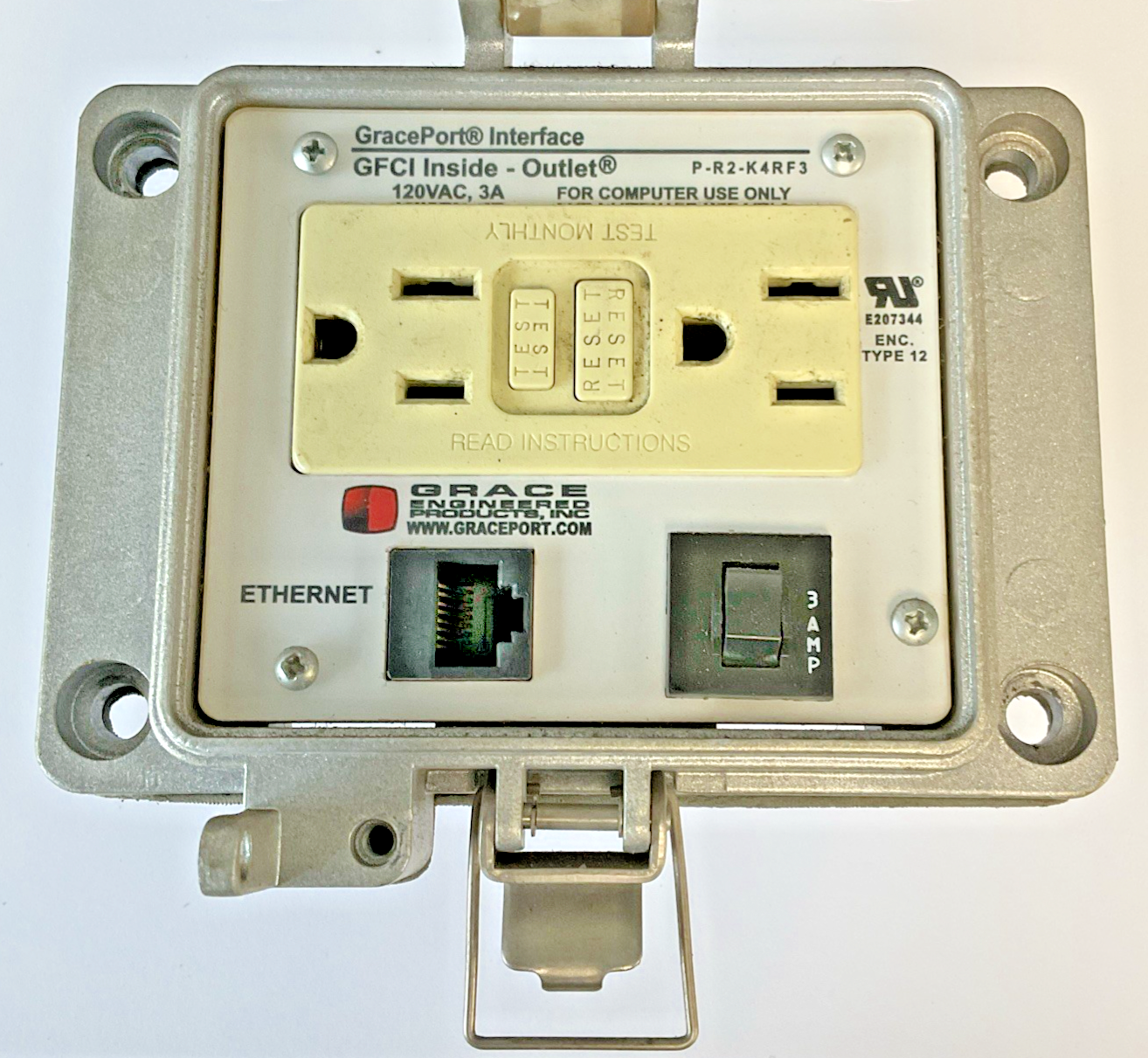 GRACEPORT P-R2-K4RF3 INTERFACE 120VAC 3A GFCI INSIDE-OUTLET2
