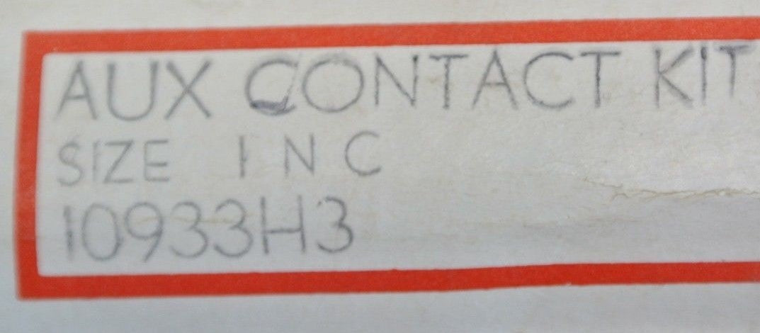 LOT of 3 CUTLER-HAMMER 10933H3 AUXILIARY CONTACT KIT / SIZE 1 / N.C. NEW SURPLUS5