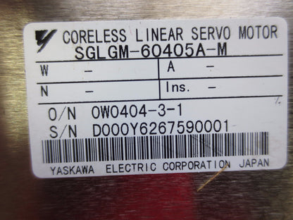 YASKAWA SGLGM-60405A-M + SGLFM-20540AC CORELESS LINEAR SERVO MOTOR MAGNET TRACKS1