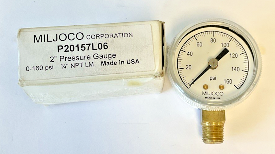 MILJOCO P20157L06 2" PRESSURE GAUGE 0-160PSI 6GKP50