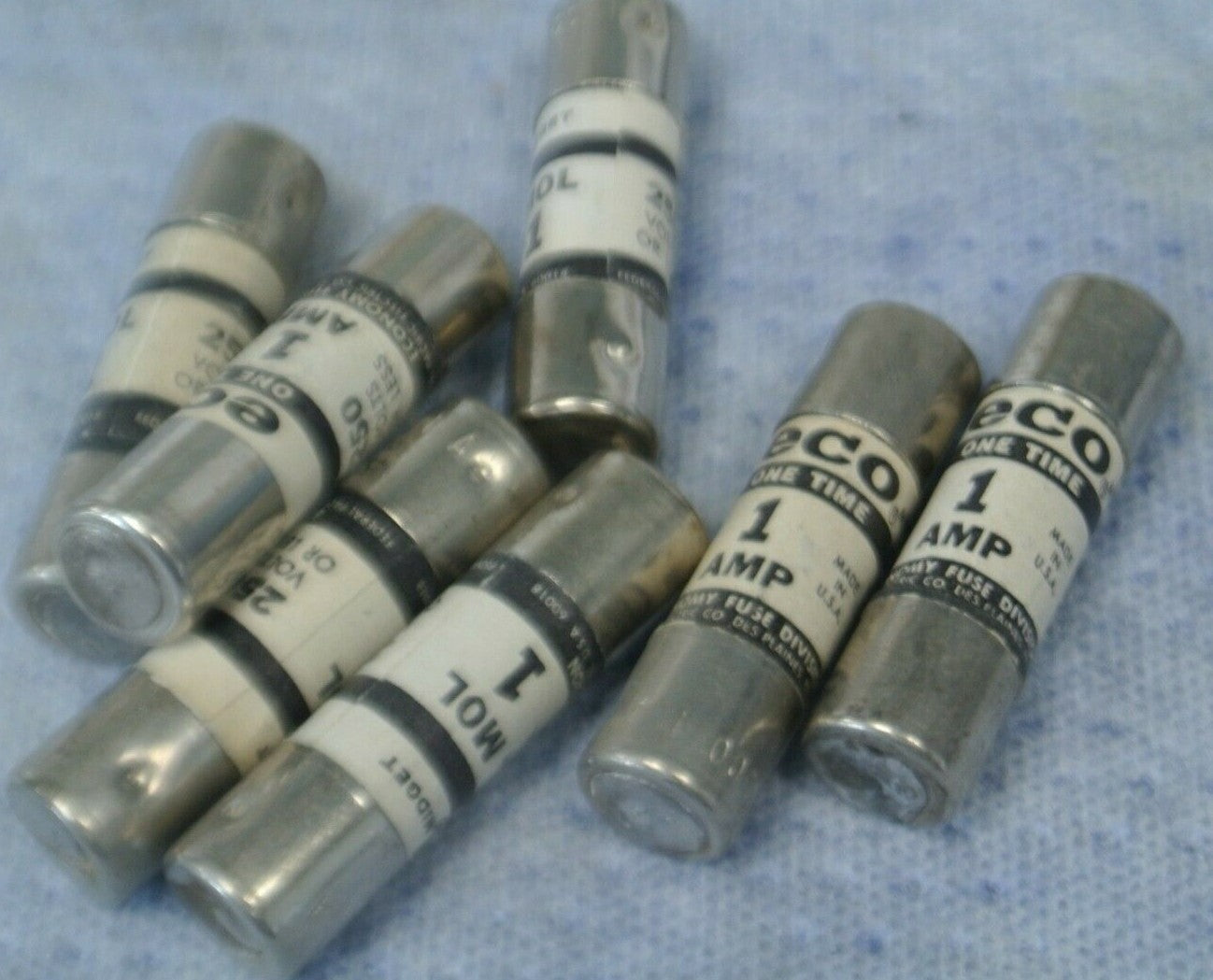 LOT of 7 / ECONOMY / ECO / FPE MOL-1 MIDGET FUSE / 1A / 250V /  MOL10