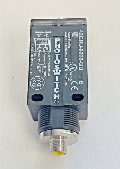 ALLEN BRADLEY - 42GRU-9200 SER. B - PHOTOSWITCH -**MISSING MOUNTING RINGS1