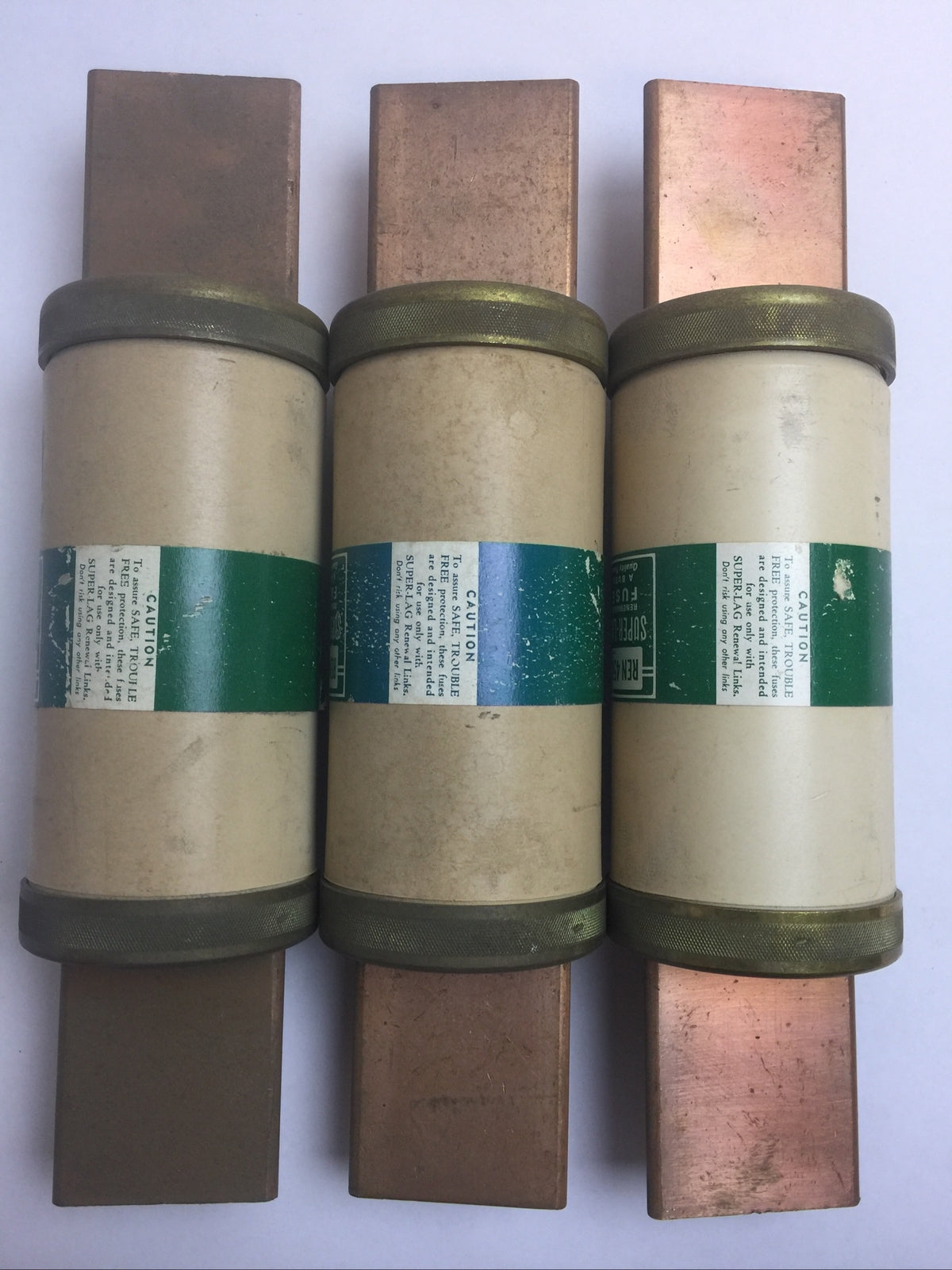 BUSSMANN REN450 BUSS SUPER-LAG RENEWABLE FUSE 450AMP 250VAC (LOT OF 3)4
