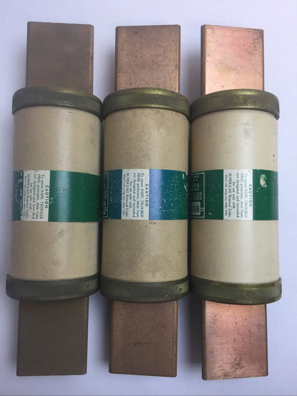 BUSSMANN REN450 BUSS SUPER-LAG RENEWABLE FUSE 450AMP 250VAC (LOT OF 3)4