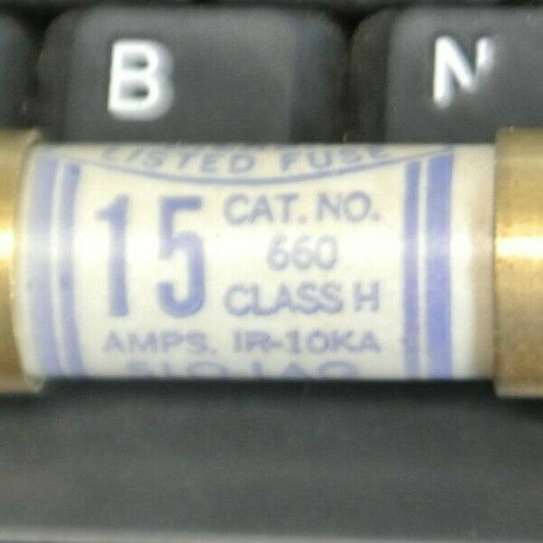 LOT of 6 / EAGLE 660 SLO-LAG RENEWABLE CLASS H FUSE / 15A / 250V / NEW SURPLUS1