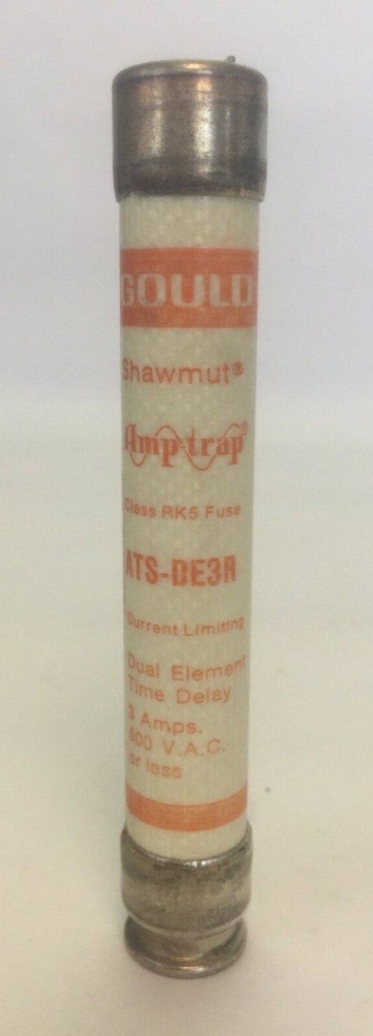 GOULD SHAWMUT AMP-TRAP ATS-DE3R CLASS RK5 FUSE 3AMP 600VAC (LOT OF 10)0