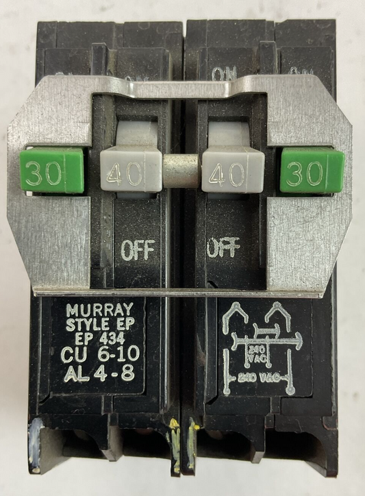 MURRAY EP434 CIRCUIT BREAKER 30A/40A/40A/30A 4POLE 120/240VAC STYLE EP0
