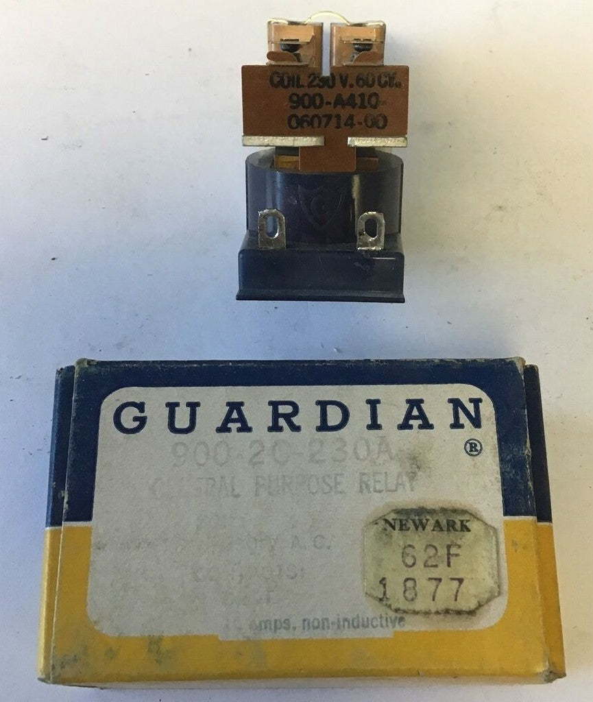 GUARDIAN 900-A410-060714-00 RELAY 230VAC 60CY SERIES 900 ***LOTOF2***1
