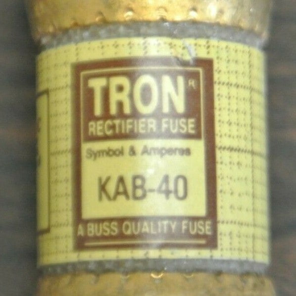 BUSSMANN / TRON KAB40 RECTIFIER FUSE / 250V / 40A / NEW SURPLUS / EACH1