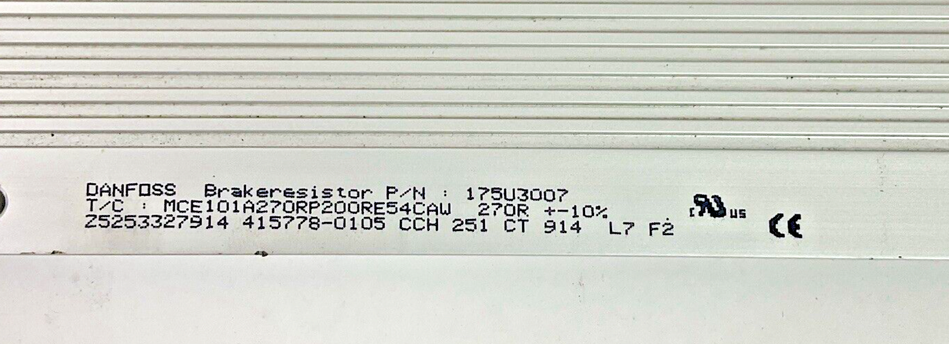 DANFOSS 175U3007 BRAKE RESISTOR 270R2