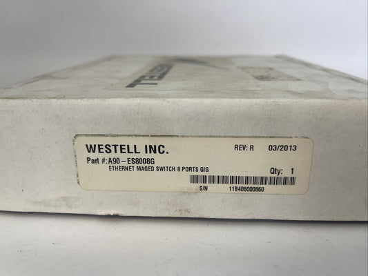 WESTELL A90-ES8008G ETHERNET MAGED SWITCH 8 PORTS GIG REV R0