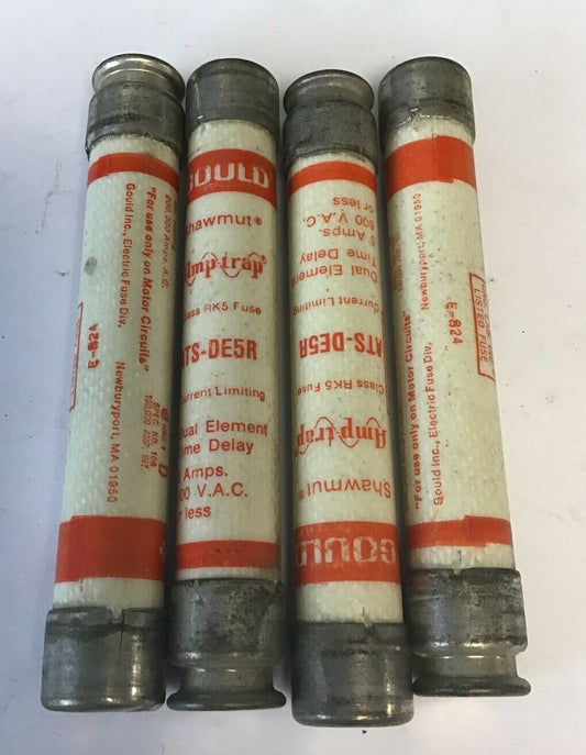 GOULD SHAWMUT ATS-DE5R FUSE AMP TRAP 5A CLASS RK5 TIME DELAY ***LOTOF4***0