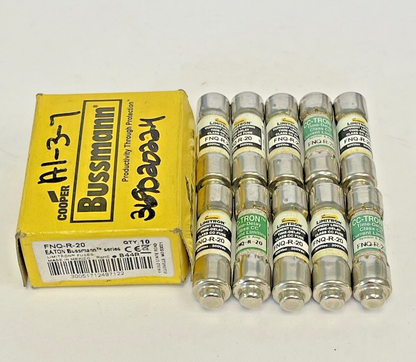 BUSSMANN - *BOX OF 10* - FNQ-R-20 - 600 VAC - TIME-DELAY, CURRENT-LIMITING0