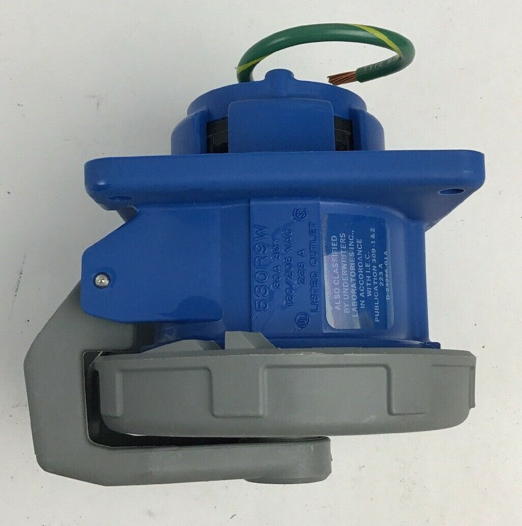 HUBBELL 530R9W RECEPTACLE WATERTIGHT PIN&SLEEVE  5 WIRE 30A**NO GASKET**3