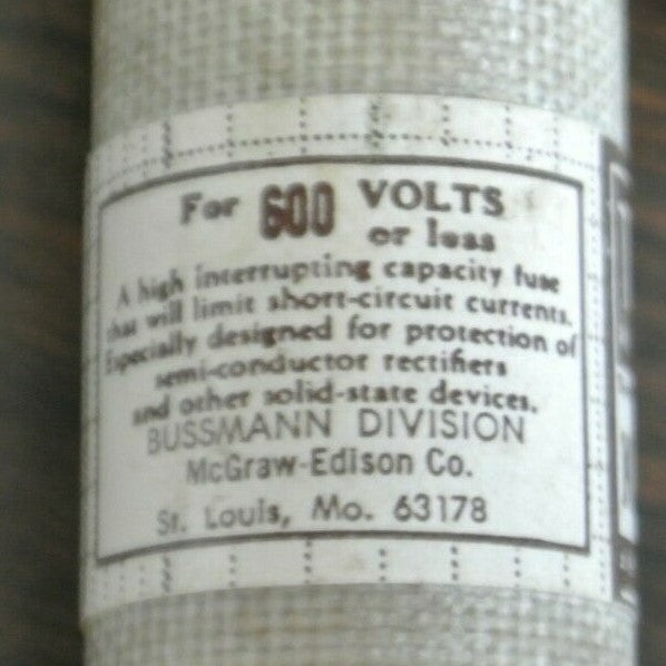 BUSS KAC60 RECTIFIER FUSE 60A / 600V / NEW SURPLUS3