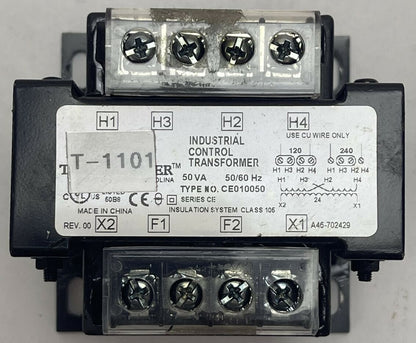 INDUSTRIAL CONTROL TRANSFORMER CE010050 50VA 50/60HZ0