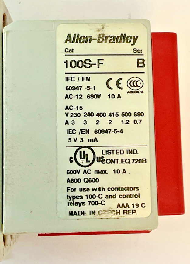 ALLEN BRADLEY 100S-C16DJ14BC CONTACTOR SER.B | 100-C16D*10 W/ 100S-F2