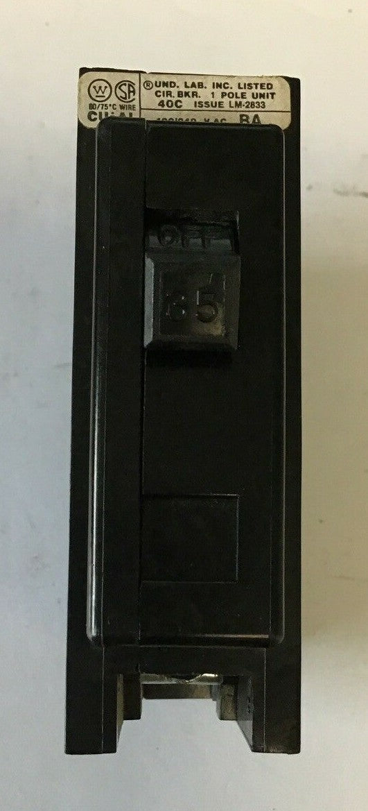 WESTINGHOUSE BA135 CIRCUIT BREAKER 35A 1POLE 120/240VAC 0