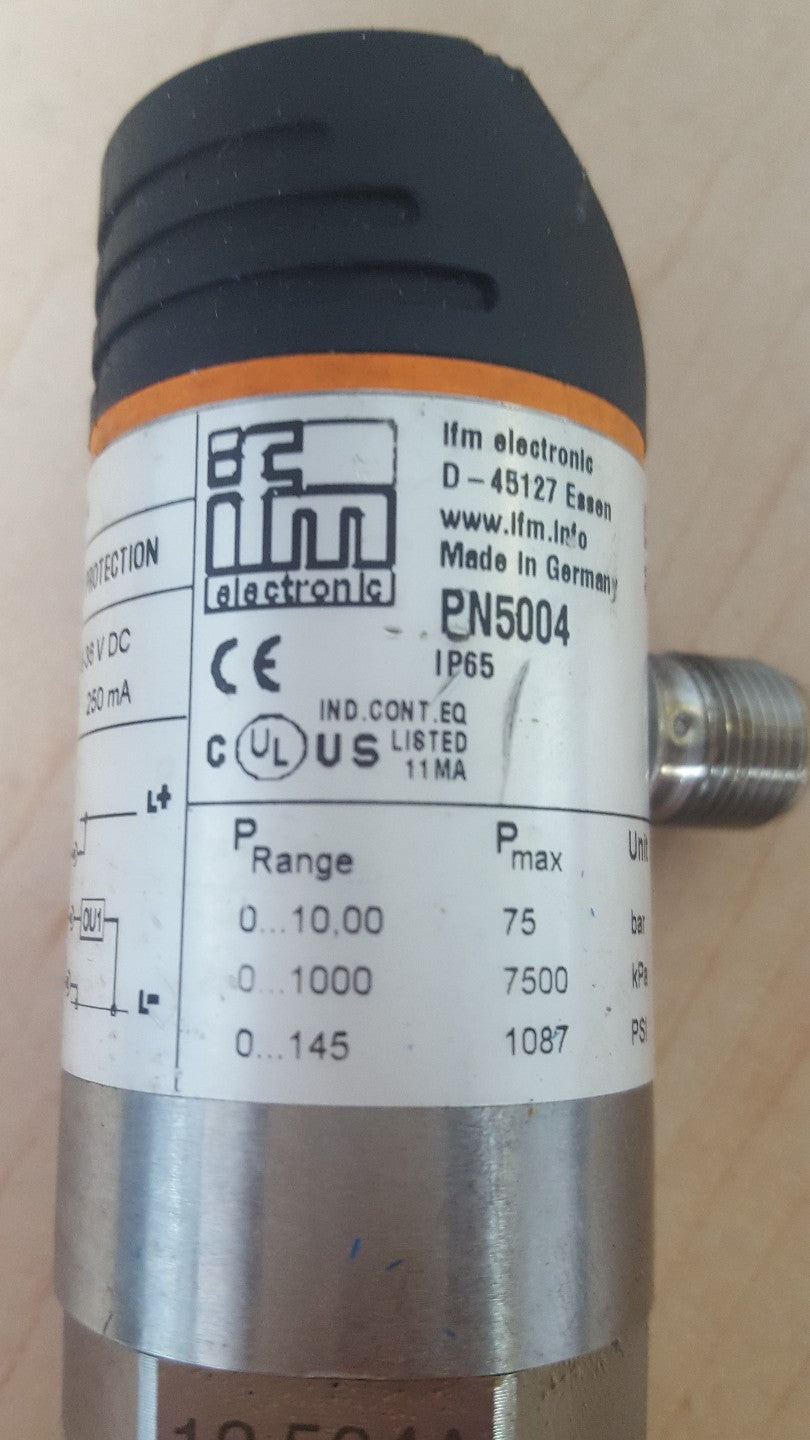 IFM EFFECTOR 18-36VDC ELECTRIC PRESSURE SENSOR PN50041