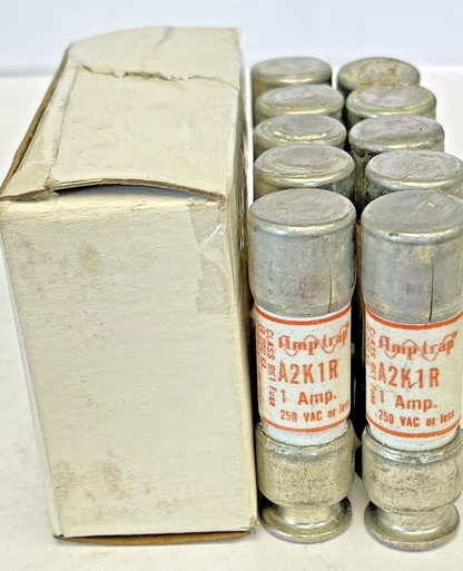 GOULD - *BOX OF 10* - AWK1R - 1 AMP, 250 VAC - CURRENT-LIMITING - AMP TRAP FUSES2
