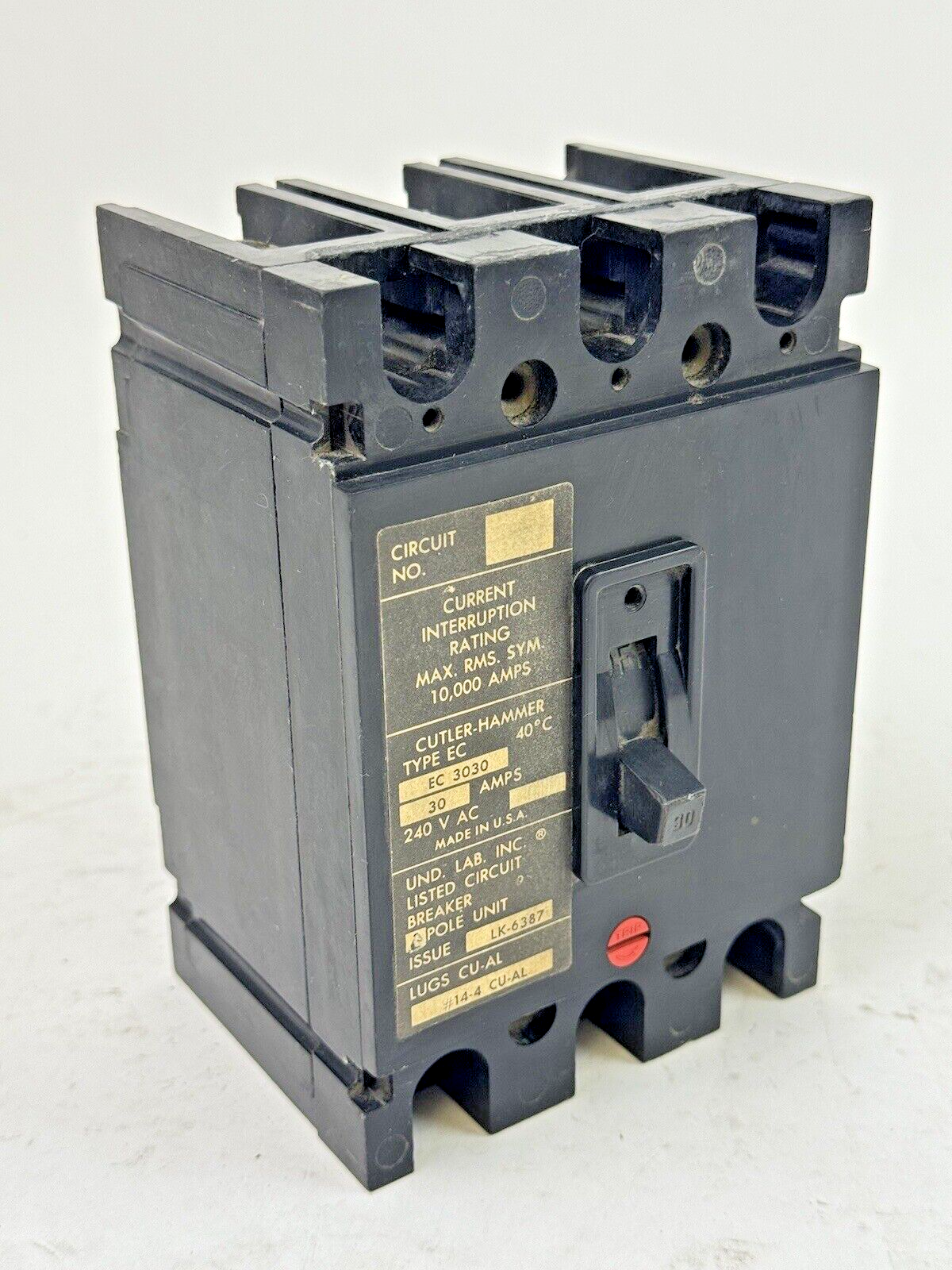 CUTLER-HAMMER / EATON - EHC3050 - CIRCUIT BREAKER - 50A/ 480 VAC/ 3 POLE0