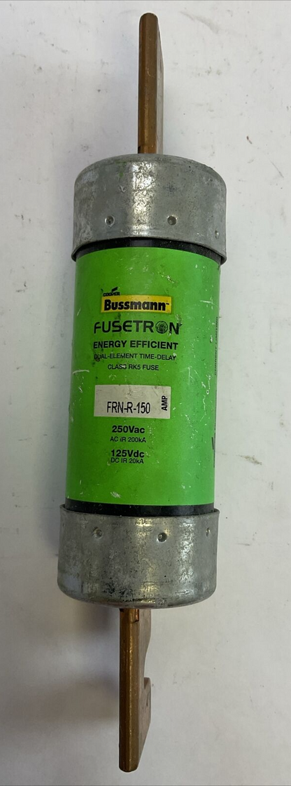 BUSSMANN FRN-R-150 250VAC 125VDC 150A FUSETRON ENERGY EFFICIENT CLASS RK5 FUSE0