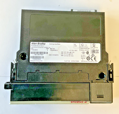 ALLEN BRADLEY 1756-IB16I INPUIT MODULE FW:3.004 SER.A 24VDC1