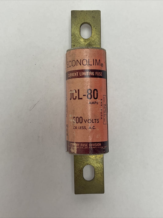 ECONOMY JCL-80 ECONOLIM CURRENT LIMITING FUSE 80AMP 600VAC CLASS J0