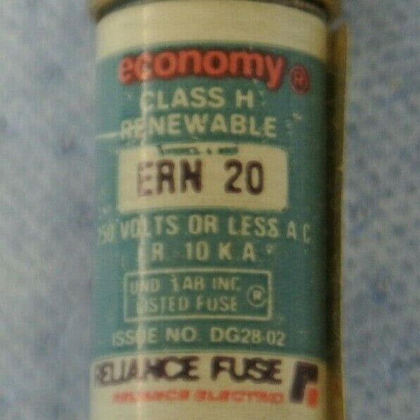 LOT of 9 / ECONOMY ERN20 & SHAWMUT RF20 RENEWABLE FUSES 30A / 250V NEW SURPLUS 1