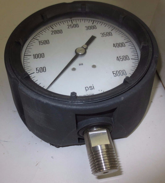 BOURDON HAENNI MPG6A60H37US6A PROCESS GAUGE 0-5000psi - MPG130A - NEW SURPLUS0