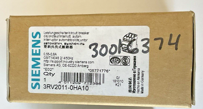 SIEMENS 3RV2011-0HA10 MOTOR CONTROL 0.55-0.8A1