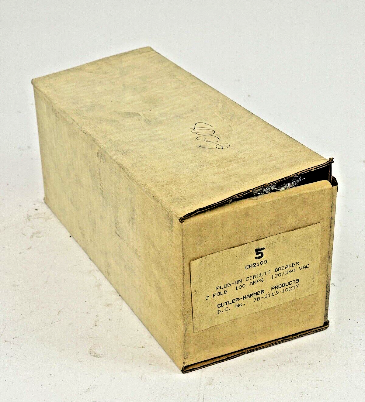 CUTLER-HAMMER *BOX OF 5* - CH2100 - 100A, 2 POLE, 120/240 VAC CIRCUIT BREAKERS1