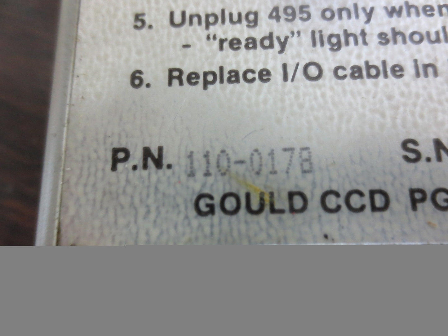 GOULD 110-0178 / MODEL 495 - DATA STORAGE CARTRIDGE1