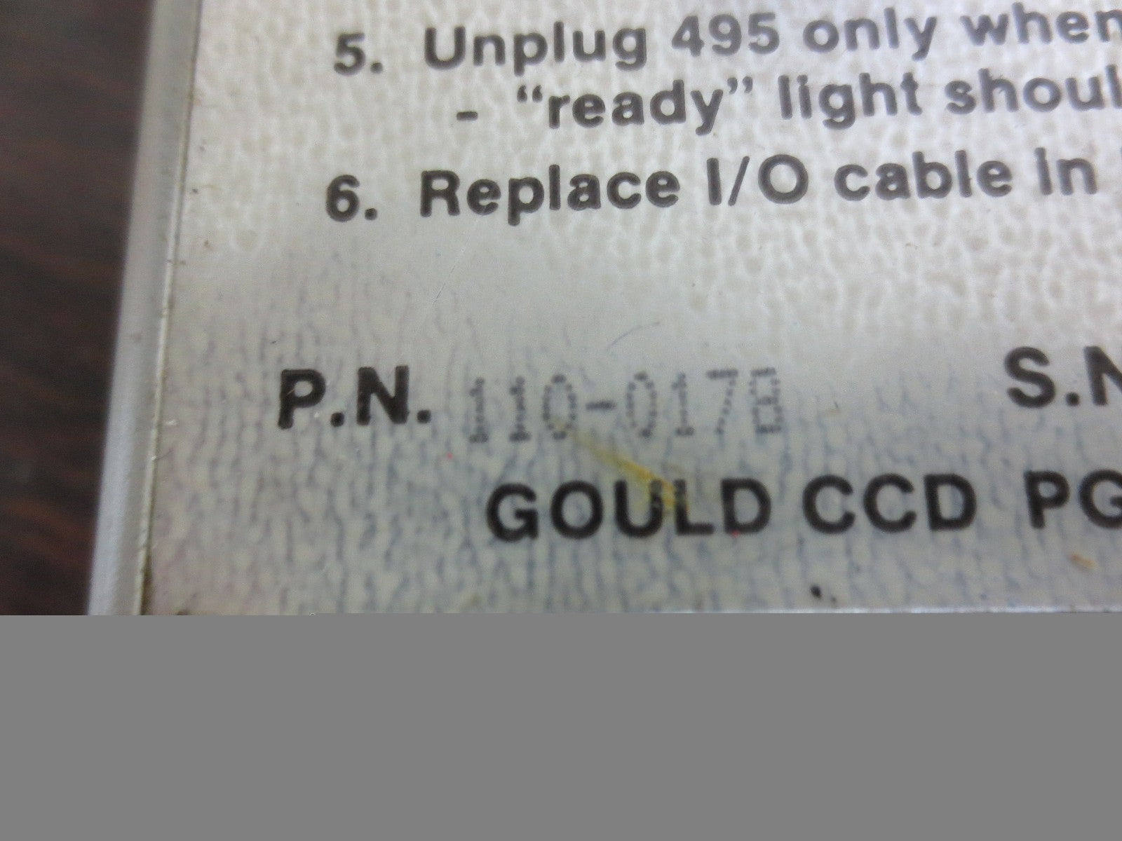 GOULD 110-0178 / MODEL 495 - DATA STORAGE CARTRIDGE1