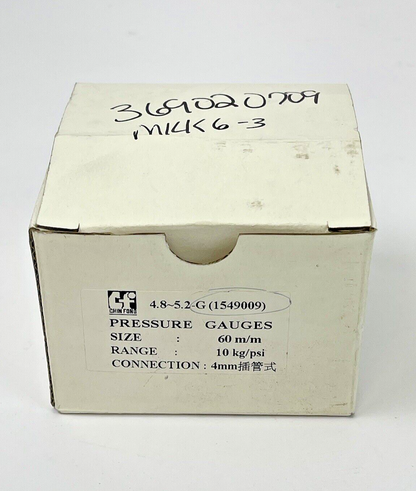 CHIN FONG - 1549009 - PRESSURE GAUGE - 60mm DIAMETER, 4mm NPT BM, 0-150 PSI1