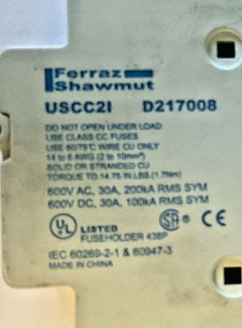 FERRAZ SHAWMUT USCC2I FUSE HOLDER ****LOTOF2****4