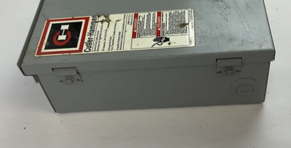 CUTLER HAMMER DG221URB SAFETY SWITCH SER.B TYPE3R 240VAC 2POLE8