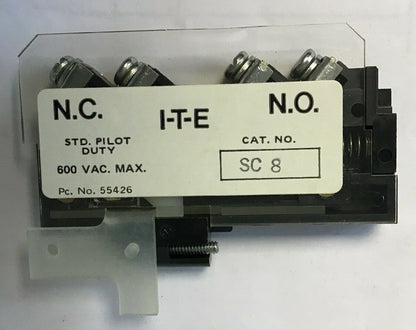 ITE SC8 AUXILIARY CONTACT KIT STD. PILOT DUTY 600VAC 4