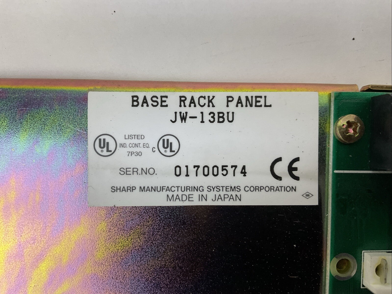 SHARP JW-13BU BASE RACK PANEL1