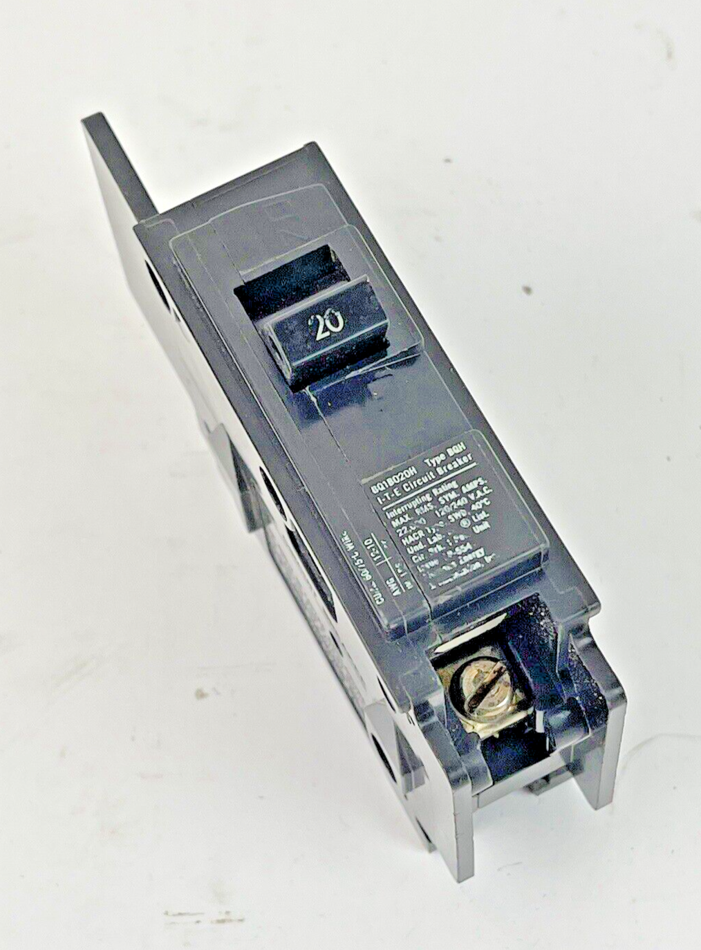 ITE/ SIEMENS - BQ1B020H - CIRCUIT BREAKER - 20A/1 POLE/240 VAC/HACR TYPE/BQH-NEW0