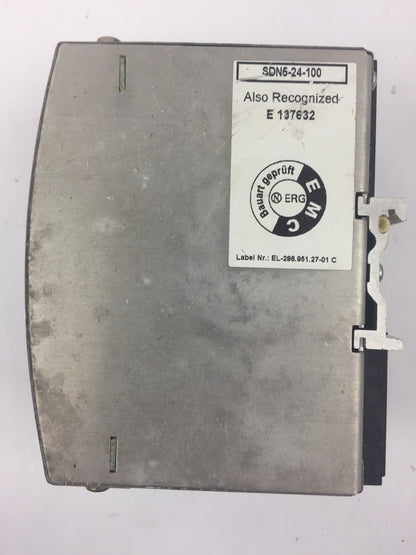SOLA SDN 5-24-100 POWER SUPPLY 115/230VAC 2.6/1.4A 50/60HZ 24VDC/5A4
