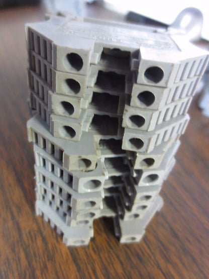 EURO 2.5 TERMINAL BLOCKS - GRAY - LOT of 5 - EURO 2,5 - MORSETTITALIA3