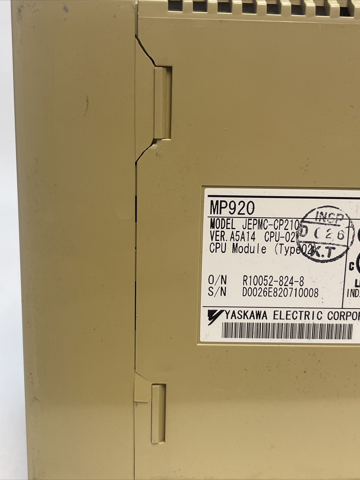 YASKAWA JEPMC-CP210 VER. A5A14 CPU-02 CPU MODULE MP920 3