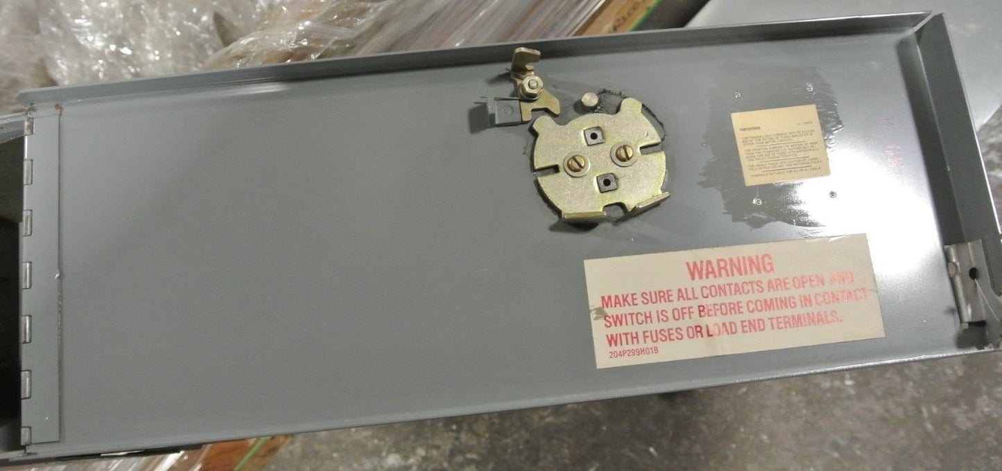 WESTINGHOUSE FDPS361 FUSIBLE PANEL MOUNT SWITCH - 600V, 30A, 3-POLE3