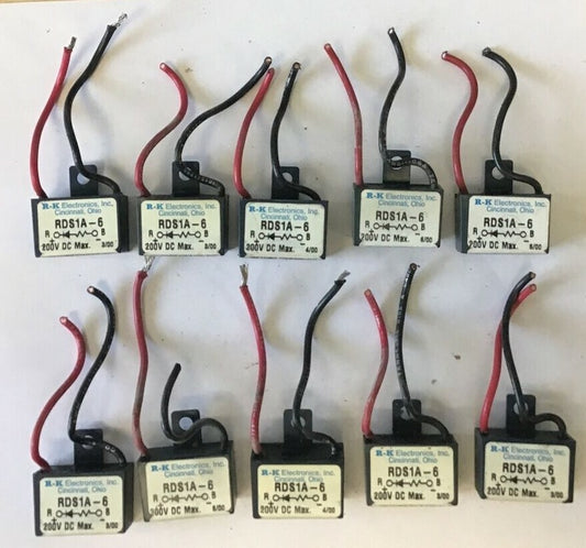 R-K ELECTRONICS RDS1A-6 TRANSIENT VOLTAGE FILTER 200VDC ***LOTOF10***0