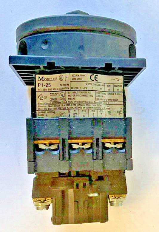 MOELLER P1-25 ON -OFF SWITCH 690VAC 25A 50-60HZ0