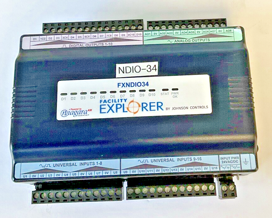 JOHNSON CONTROLS FXNDIO34 MODULE FACILITY EXPLORER0