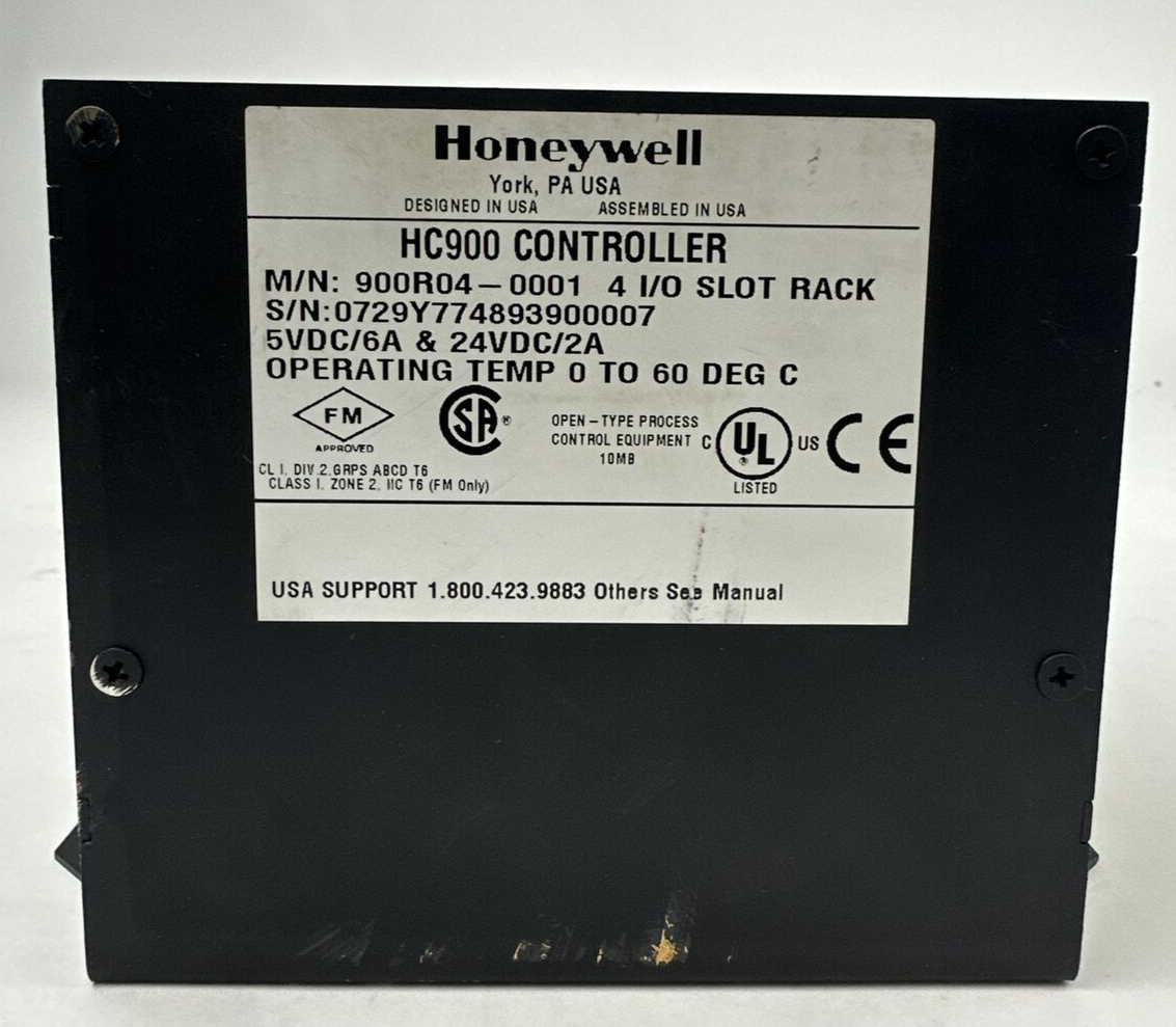 HONEYWELL 900R04-0001 4 I/O SLOT RACK 5/24VDC 6/2A0